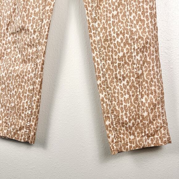 NWOT Anthropologie Women Pants Size 27 The Wanderer Animal Print Belted - Picture 4 of 6
